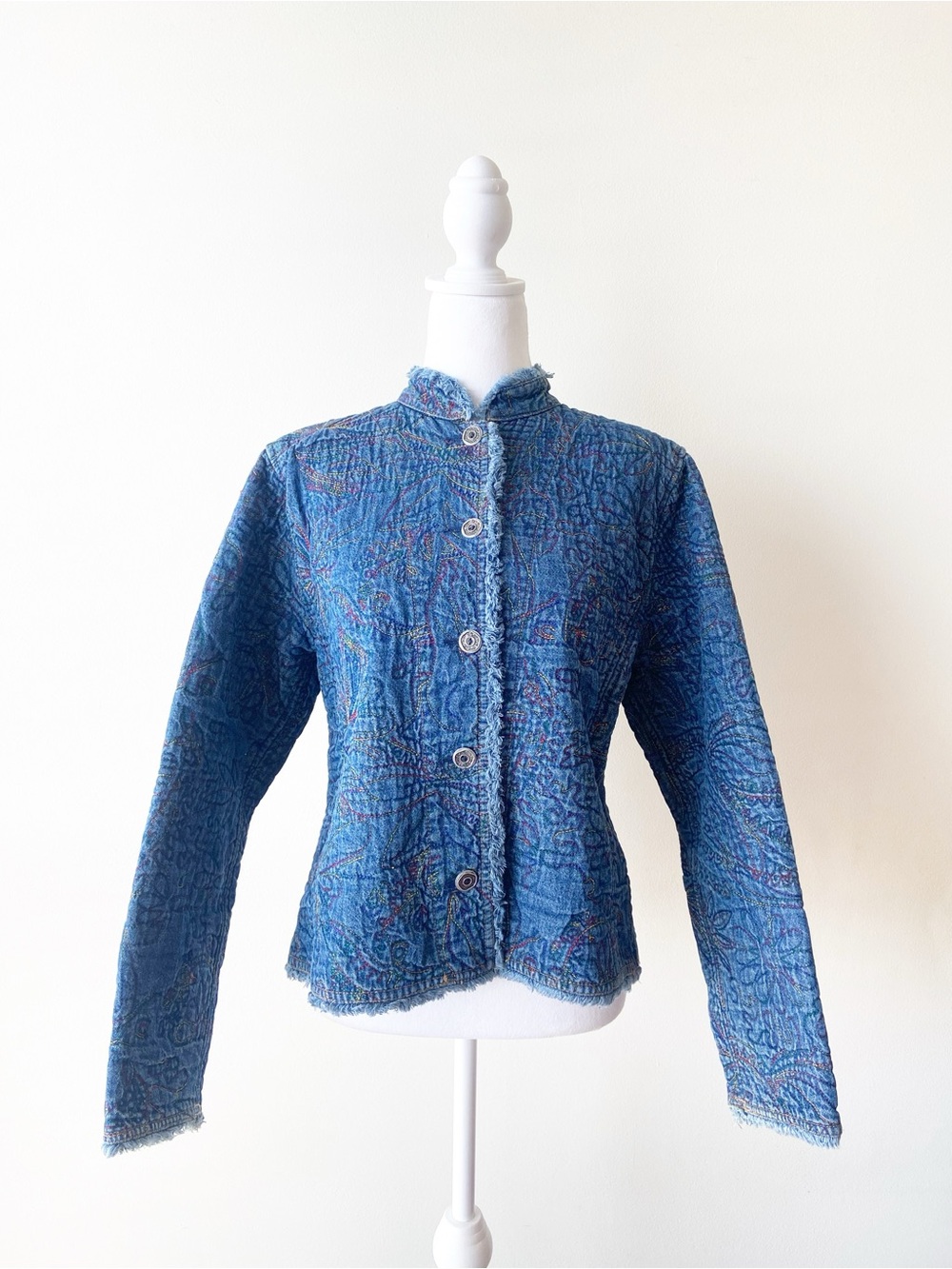Chico's Blue Button-Up Jacket